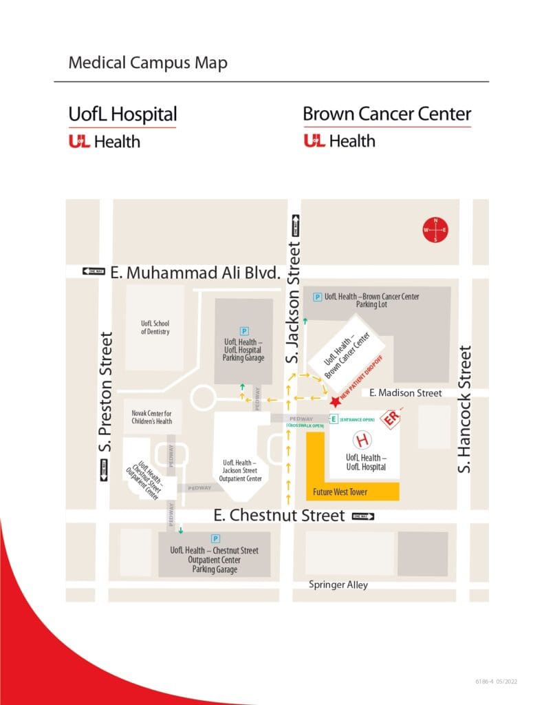 UofL Health Downtown Medical Campus Map