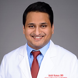 Rohit Kumar, M.D. healthcare provider in Louisville, KY for Medical Oncology, Benign Hematology, Oncology, Cancer Care, Genitourinary Cancer, Sarcoma & Bone Cancer