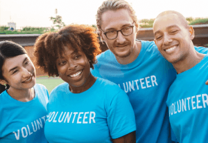 Volunteer group together