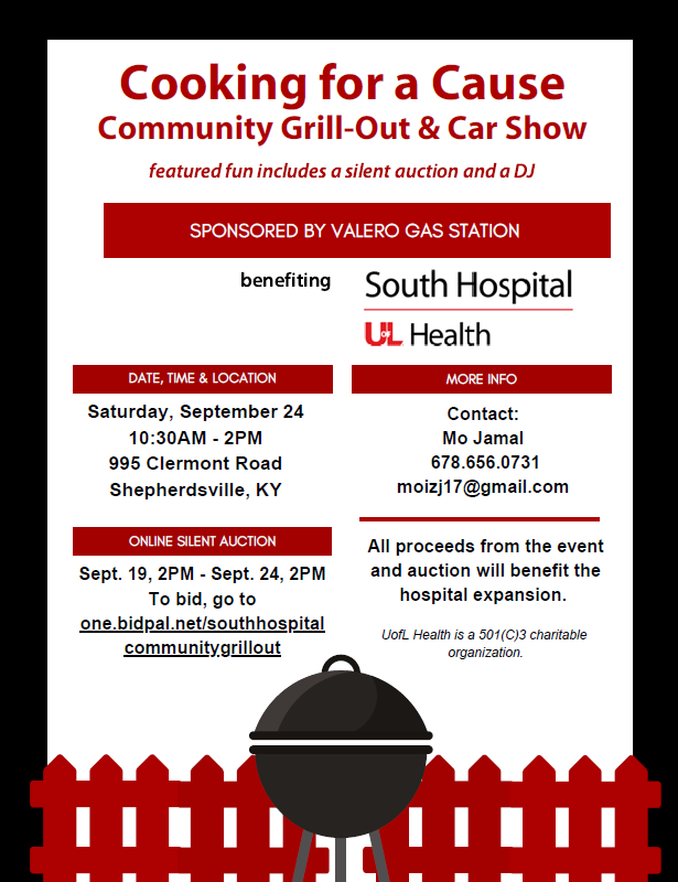 Cooking for a cause community grill out and silent auction - South Hospital UofL Health