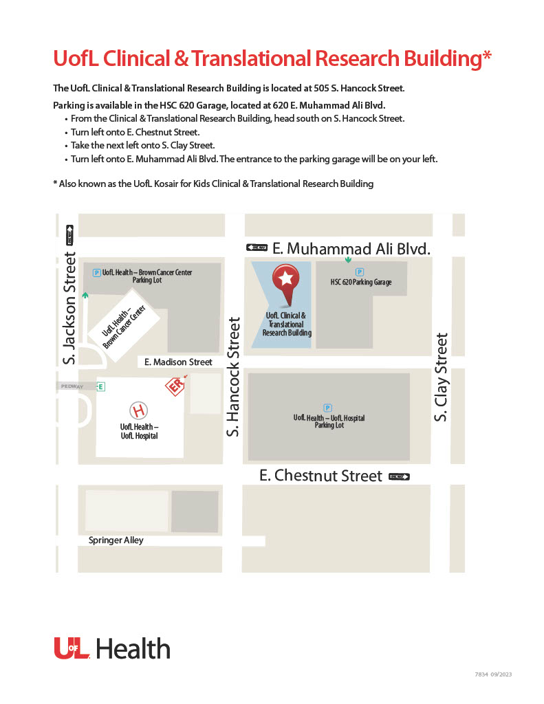 Kosiar Research Building Map and Parking Instructions Page 1