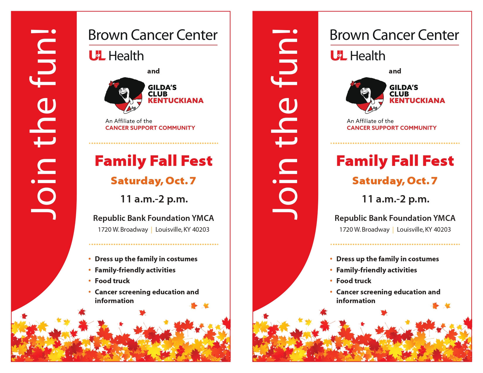 UofL Health – Brown Cancer Center and Gilda's Club Kentuckiana Family Fall Fest 2023